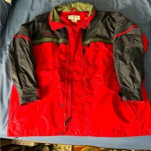 Columbia mens XL hip length with waist cinched tie off option